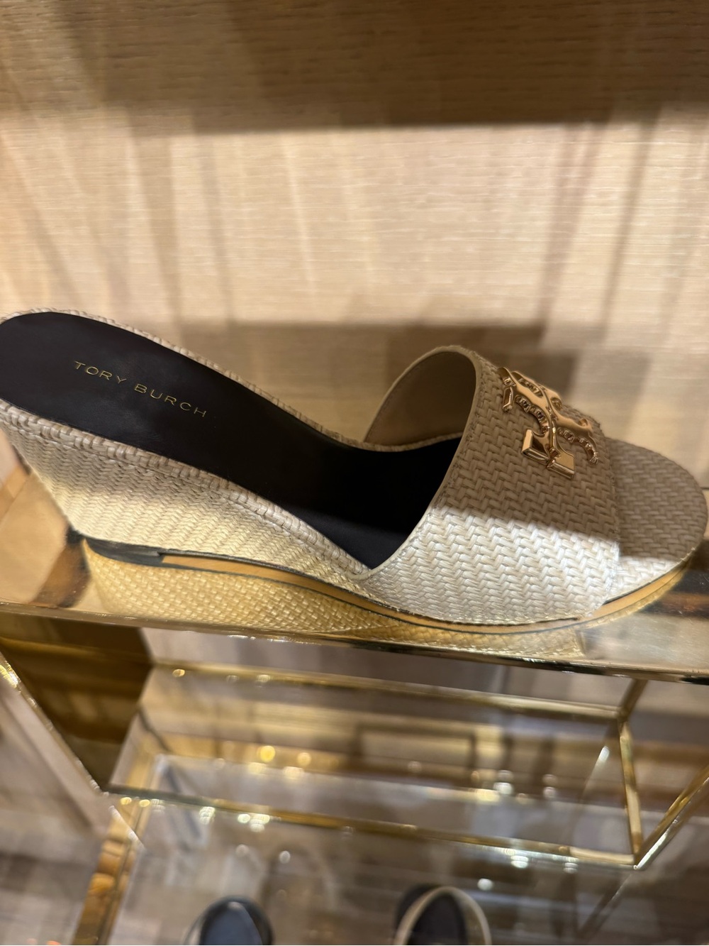 TORY BURCH EVERLY LEATHER BLOCK 45MM SLIP ON SANDAL